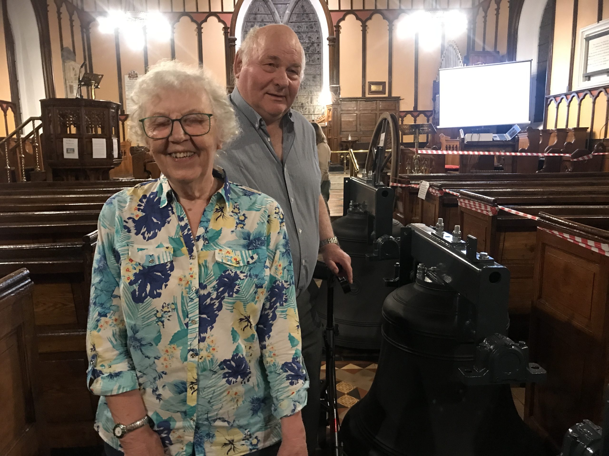 Heather Evans and William Nagel came with fond memories of their time as bellringers.